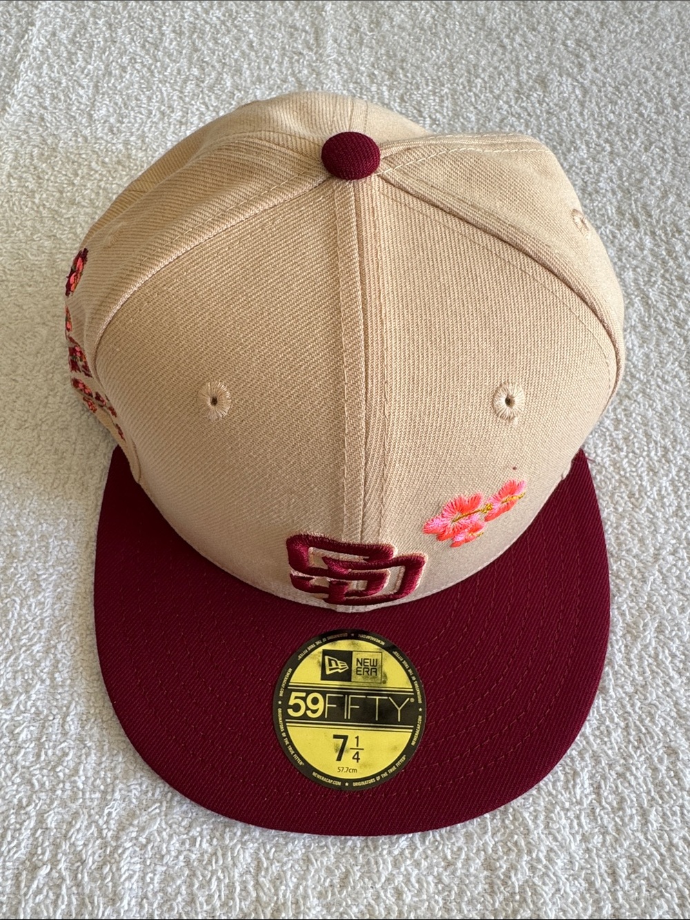 New Era x MLB San Diego Padres City Elements 59FIFTY Fitted Cap Hat with Flowers